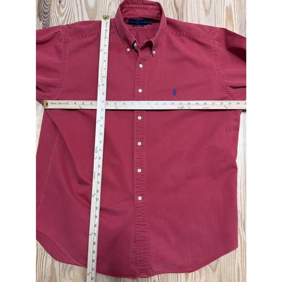Polo Ralph Lauren Blake Button Up Shirt L Red Pony Long Sleeve - Picture 5 of 6